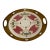 Antique German Jugendstil Wächtersbach Attributed Ceramic & Pierced Brass Tray C. 1905-1920 For Sale