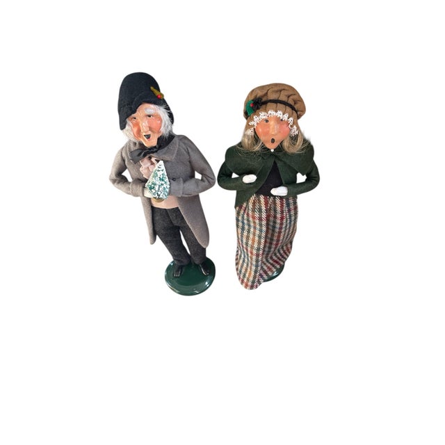 Vintage Byer Choice “The Carolers” 1991 a Pair For Sale - Image 9 of 9