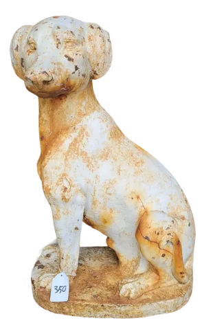 Antique Cast Iron Statue Dog