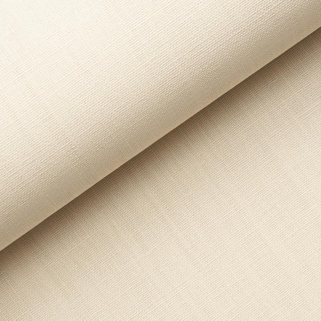 Schumacher Schumacher Performance Linen Wallpaper in Oyster For Sale - Image 4 of 4