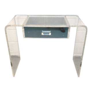 Vintage Lucite Waterfall Vanity Desk For Sale