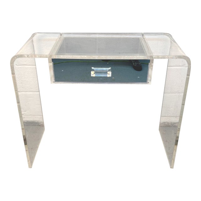 Vintage Lucite Waterfall Vanity Desk For Sale