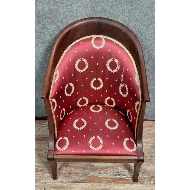 Traditional Empire Mahogany Gondola Armchair, 19th Century For Sale - Image 3 of 6