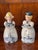 Vintage pair of Delft Holland salt and pepper shakers in a shape of folklore couple..