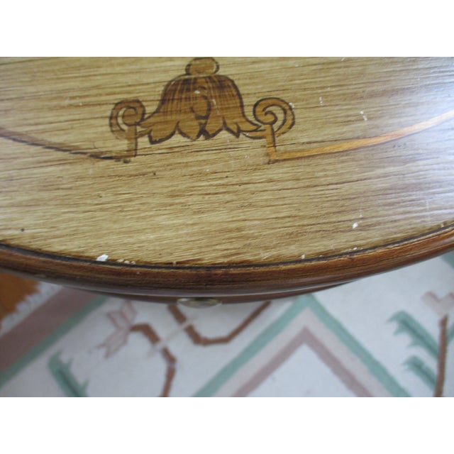 1980s Vintage Bombay Company French Design Accent Table Painted W/ Drawer For Sale - Image 10 of 12