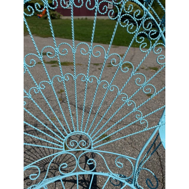 Salterini Vintage Wrought Iron Salterini Peacock Chair, Attributed For Sale - Image 4 of 10