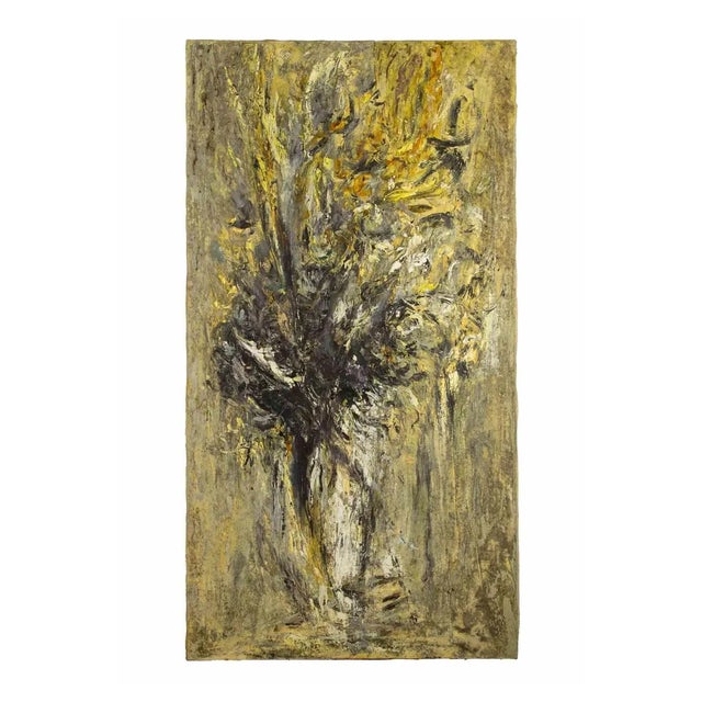 Claudio Palmieri, Cartoccio Viola, Oil on Canvas, 1985 For Sale