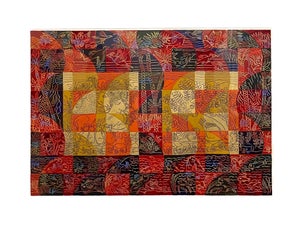 Harry Koursaros, Large Pattern and Decoration Painting Abstract Expressionist Harry Koursaros P&D, 1983