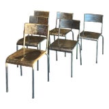 Italian Vintage Metal Chairs -Set of 6 For Sale