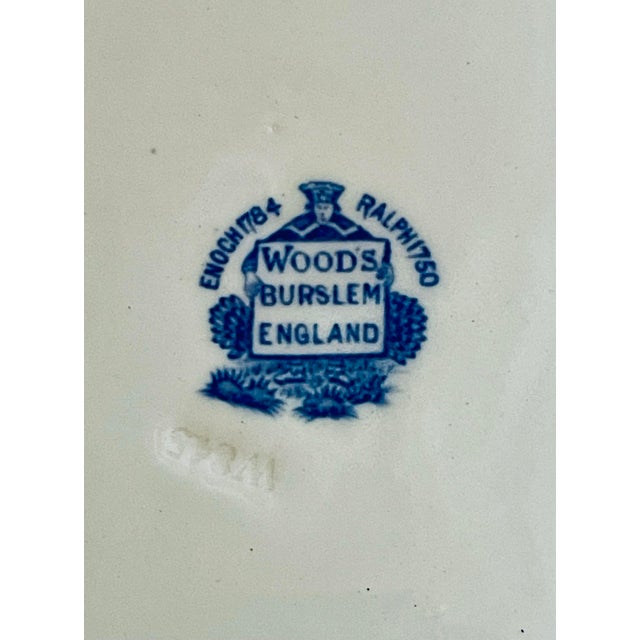 Early 20th Century Early 20th Century Blue & White Turkey Plate For Sale - Image 5 of 6