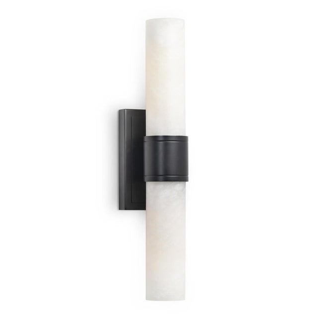 Emmett Alabaster Sconce, Oil Rubbed Bronze For Sale In Detroit - Image 6 of 6