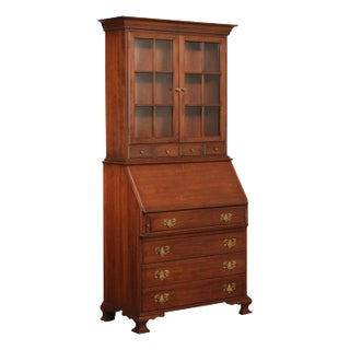 Pennsylvania House Chippendale Style Cherry Secretary Bookcase For Sale