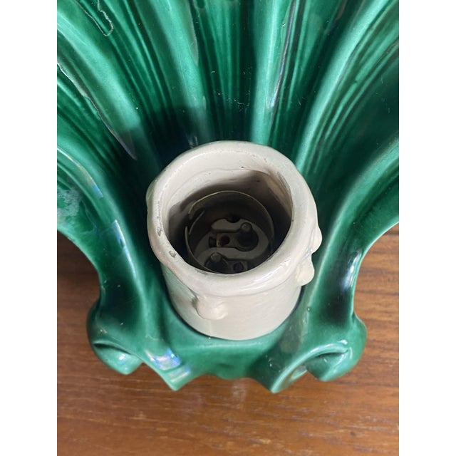 Ceramic Seashell Wall Sconces, 1950s, Set of 2 For Sale - Image 6 of 18
