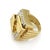 Contemporary Mid 20th Century Diamond 18k Yellow Gold Rectangular Shape Open Top Ring Size 6.5 For Sale - Image 3 of 5