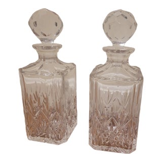 1980s Tiffany and Co. Crystal Decanters - a Pair For Sale