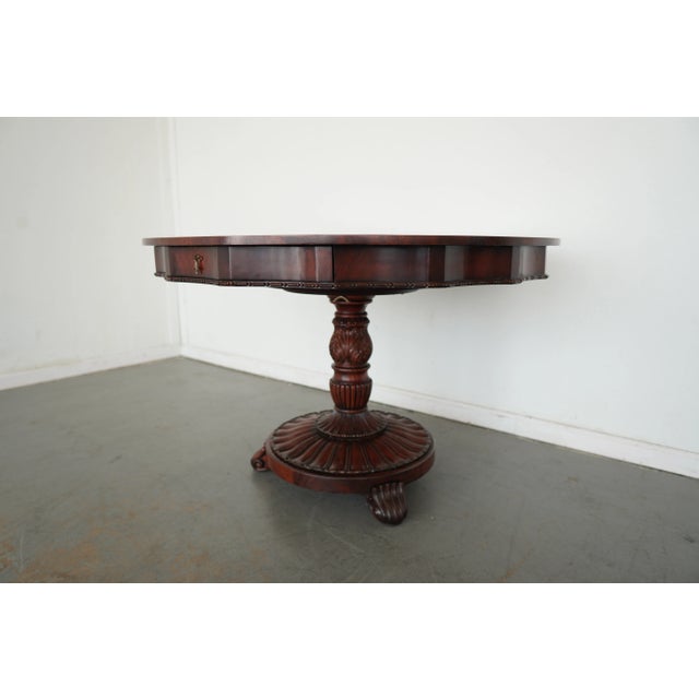 2020s Jonathan Charles Finely Inlaid Mahogany Centre Table For Sale - Image 5 of 14