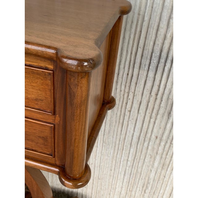 French Early 20th Century Regency Style Harp Side Table with Two Drawers For Sale - Image 12 of 18