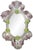Venetian Oval Green and Pink Floral Hand-Carved Mirror by Simoeng, 2000s, in New conditions. Designed from 2000