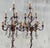 Metal Vintage Boho Patinated Crystal Teardrop Floor Chandelier Lamps - a Pair For Sale - Image 7 of 12