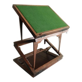 Antique Large Elm Adjustable Bookstand For Sale