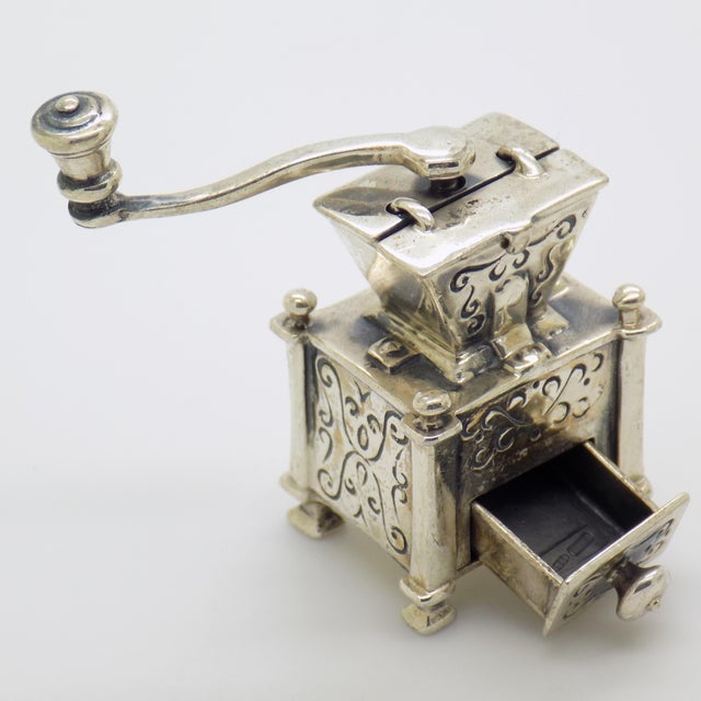 Vintage Italian Handmade Sterling Silver 925 Grinder, 1980s For Sale - Image 4 of 13