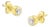 10K Yellow Gold 0.30 Cttw Round Brilliant-Cut Near Colorless Diamond Bezel-Set Stud Earrings (H-I Color, I1-I2 Clarity) For Sale