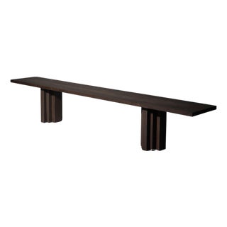Brut Slim 180 European Dark Oak Rectangular Bench by Mokko Amsterdam For Sale