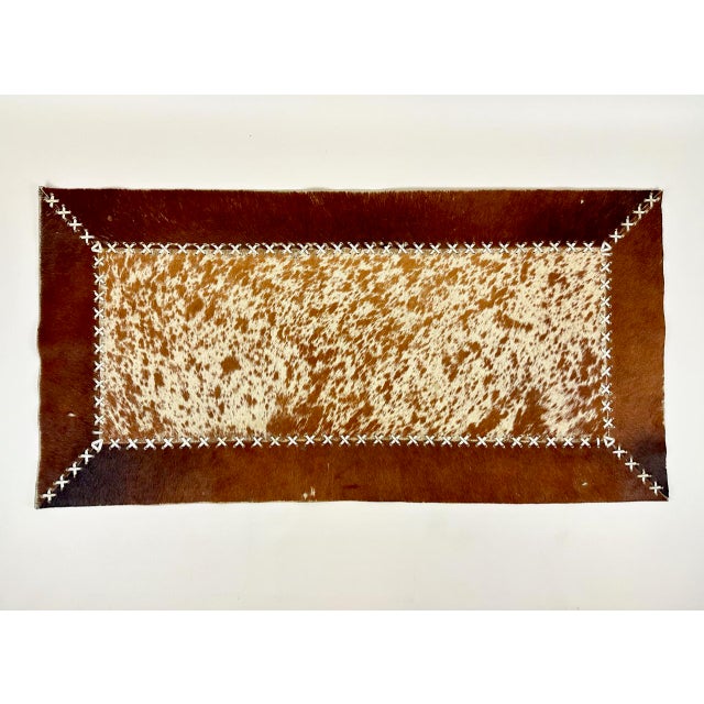 Hand-Woven Chrommium-Tanned Table Rug in Cow Leather from Industria Argentina, 1970s For Sale - Image 6 of 6