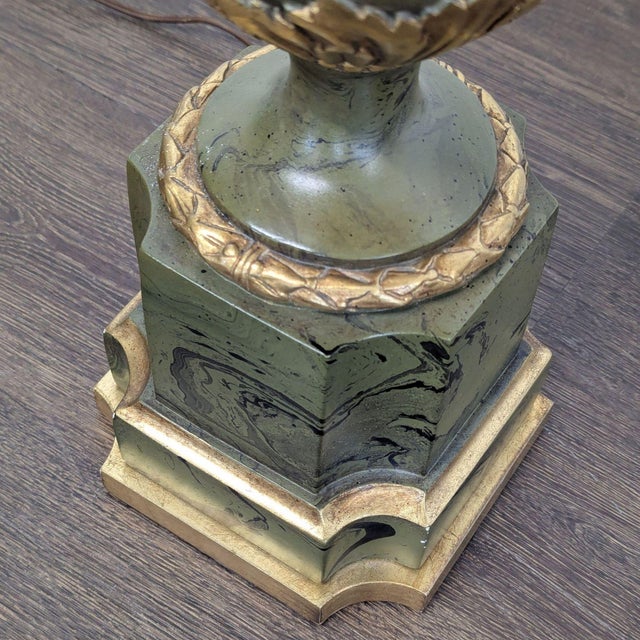 Neoclassical Ram’s Head Urn Table Lamp For Sale - Image 9 of 9