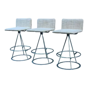 1980s Salvati E.Tresoldi for Saporiti "Dania" Bar Stools