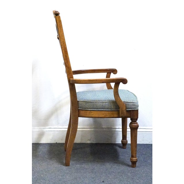 Wood Thomasville Furniture Legendary Collection Spanish Mediterranean Style Dining Arm Chair 3721-834 For Sale - Image 7 of 10