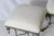 Double Ottoman Iron ScrolledUpholstered Stools For Sale - Image 4 of 8