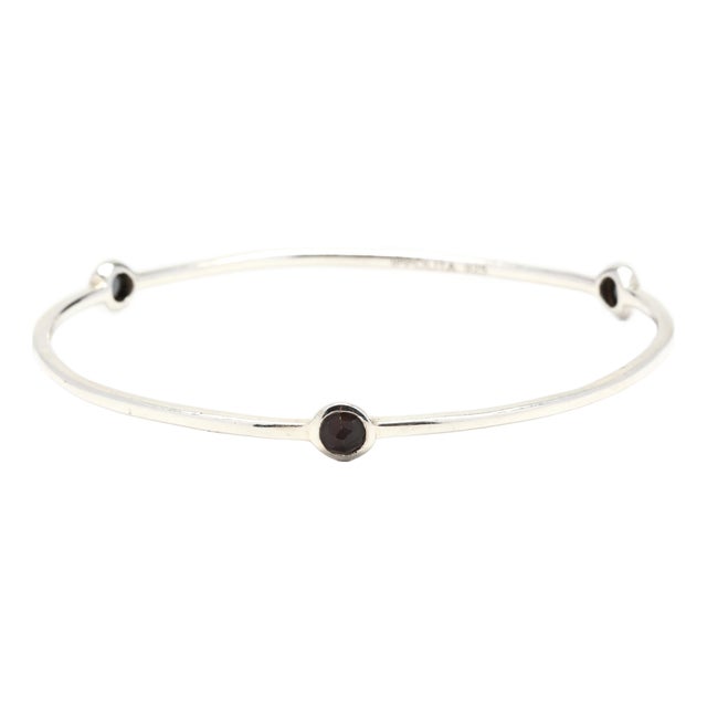 Ippolita Rock Candy Hematite Bangle Bracelet, Sterling Silver, Length 7.75 Inch For Sale