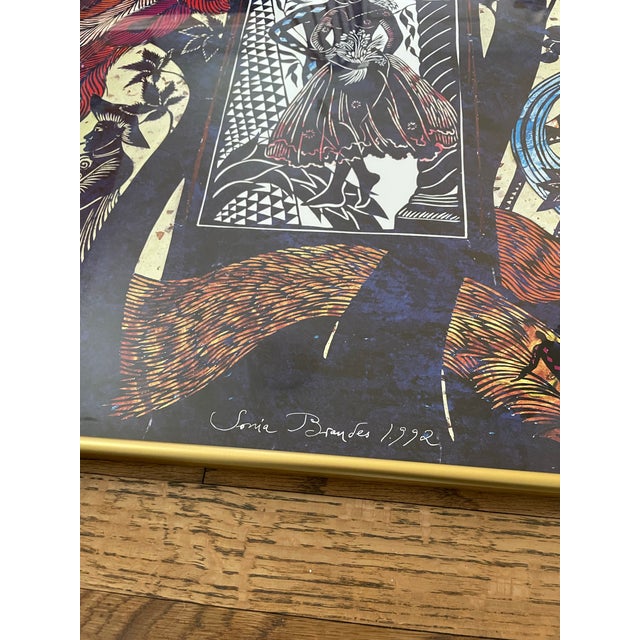 Figurative Vintage 1992 Tivoli Gardens Poster by Sonja Brandes Copenhagen, Denmark 1992 For Sale - Image 3 of 9