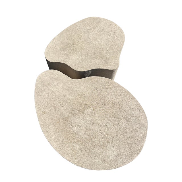 Vintage Modern Designer Kidney Form Puzzle Coffee Table 2 Piece Set For Sale In New York - Image 6 of 9