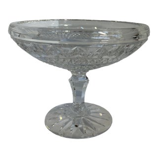 1990s Waterford Crystal Ballina Compote Dessert Bowl & Box #109162 Ireland. Mint For Sale