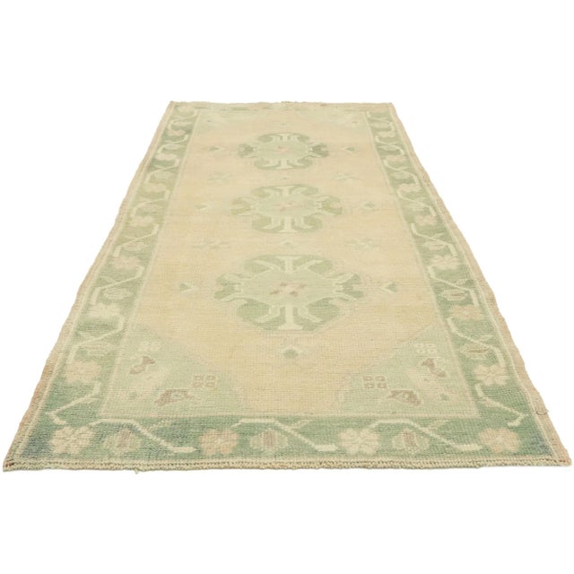 Traditional Vintage Turkish Oushak Rug Runner - 02'11 X 06'10 For Sale - Image 3 of 10