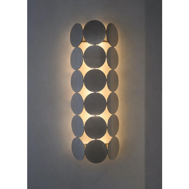 Mirror Effect Wall Light in Metal, 1980 For Sale - Image 13 of 15