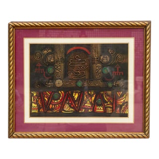 Mixed Media Tribal Indian Relief Art For Sale