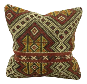 Vintage Turkish Art Deco Kilim Pillow