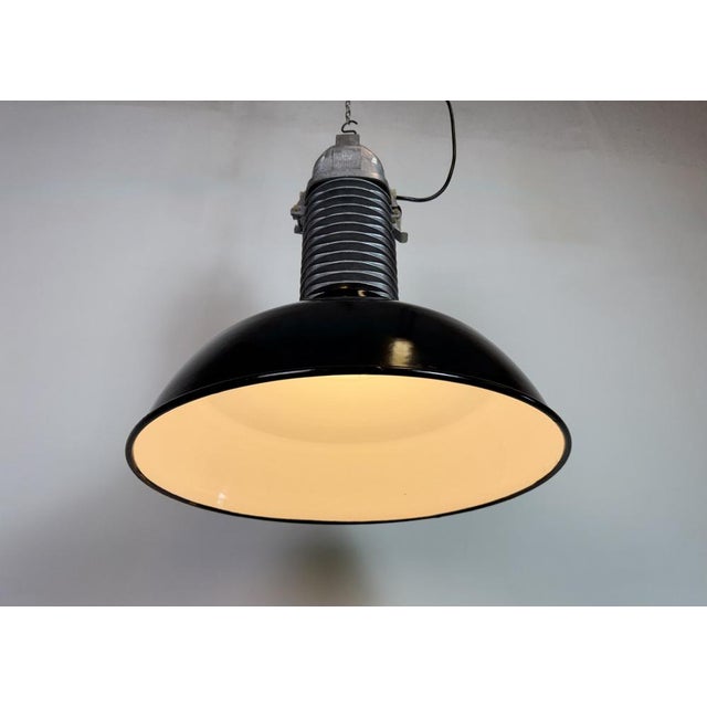 Large Industrial Black Enamel Factory Pendant Lamp from Philips, 1960s For Sale - Image 15 of 18