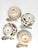 Asian Set of Four Hand-Painted Floral Collection Vietnamese Ramen Bowls With Matching Spoons For Sale - Image 3 of 8