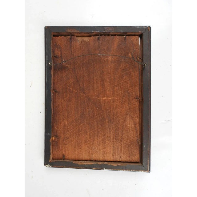 Rustic European Antique Winter Scene Gathering Firewood Watercolor Painting For Sale - Image 3 of 3