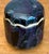 This striking vintage lidded jar is a masterclass in mid-to-late century studio pottery, blending organic form with a...