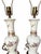 Vintage Ivory Floral Ceramic Table Lamps With Gold Accents — A Pair For Sale In Las Vegas - Image 6 of 8