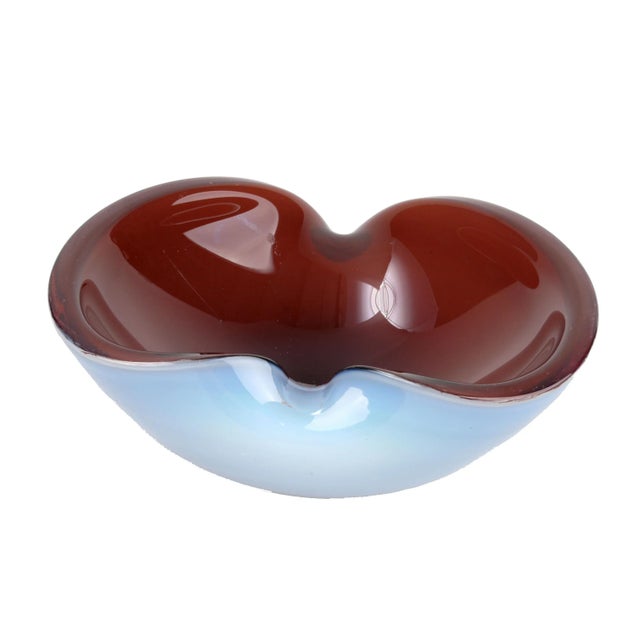 Murano 1980s Hand Blown Blue and Purple Murano Bowl For Sale - Image 4 of 9