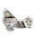 A charming set of six Bat Trang ceramic bowls, crafted in Vietnam and decorated with a lively floral motif in sunny...
