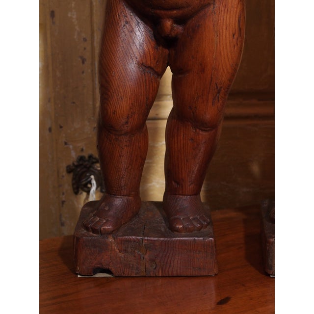 Wood Italian 18th Century Angels - a Pair For Sale - Image 7 of 10