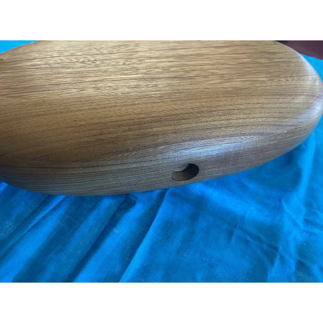 1960s Dean Santer Oval Wood Jewelry Trinket Box For Sale - Image 5 of 5