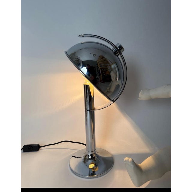 Mid-Century Modern Chrome Table Lamp from Florian Schulz, Germany, 1970s For Sale - Image 4 of 18